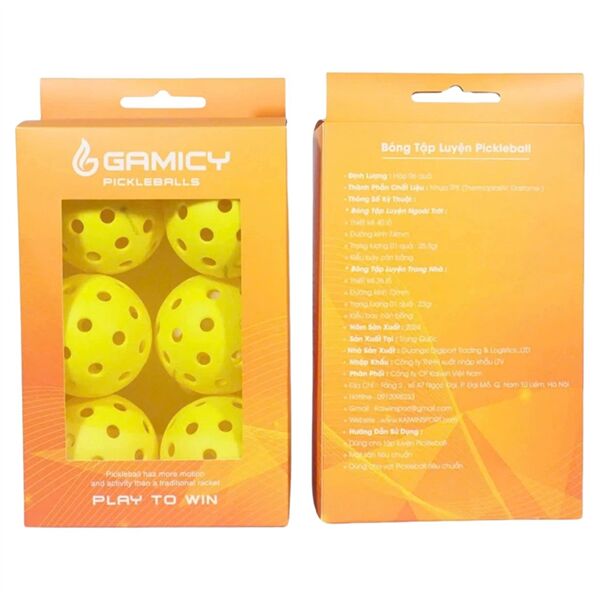 Bóng Pickleball Gamicy PG40L Outdoor (Hộp 6 Quả)